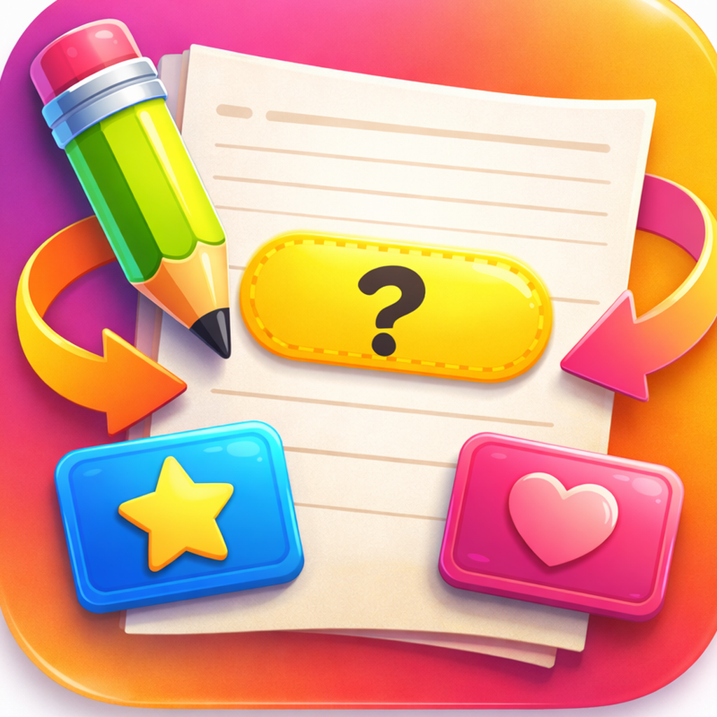 Story Remix app icon showing a colorful open book